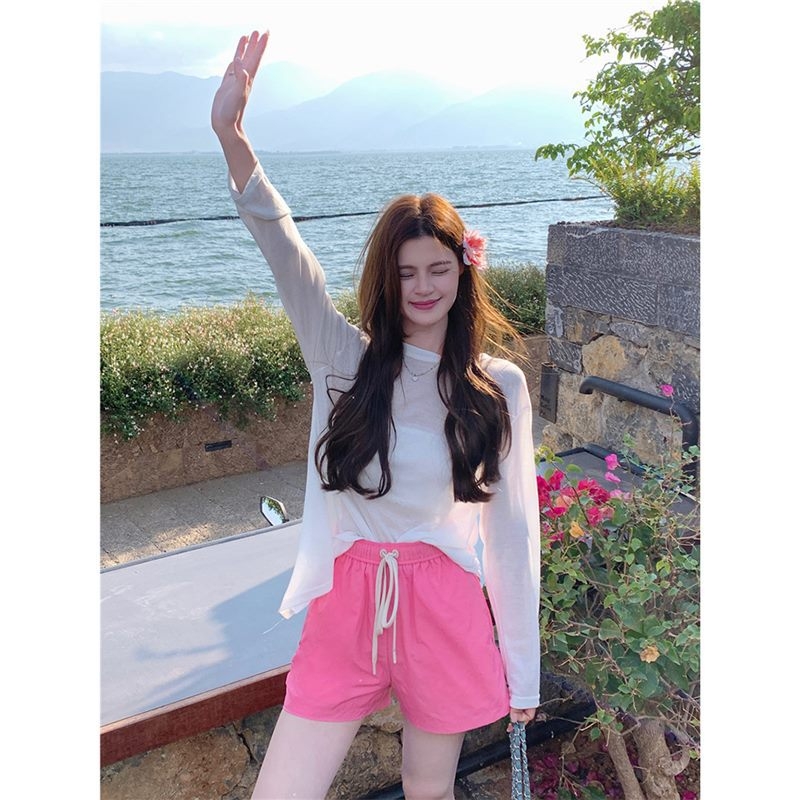 Két darabos strandruha szett kardigán-stílusú boho dizájn, kerek nyak, rövid ujjú, elasztikus derék