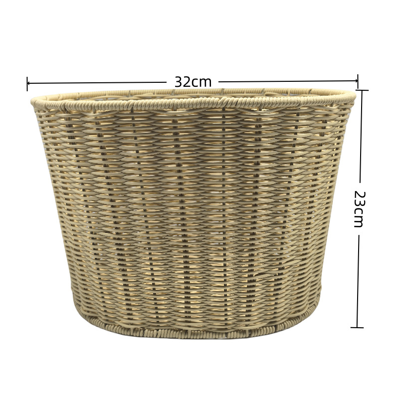 Mesterséges rattan fonott kosár első- és hátsó kerékpárkosárhoz/elektromos járműhöz, univerzális tárolókosár, egyszerű stílus, 30 darabos csomag