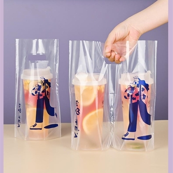 Tejes tea csomagoló zacskó; átlátszó; egy- vagy két pohárhoz; kettős falú kialakítás; megerősített