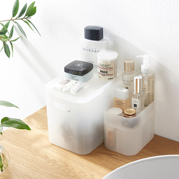 Desktop kutija za pohranu s pregradama, od PP plastike, 100% novi materijal, za kozmetiku, njegu kože i nakit, model 70422-70438