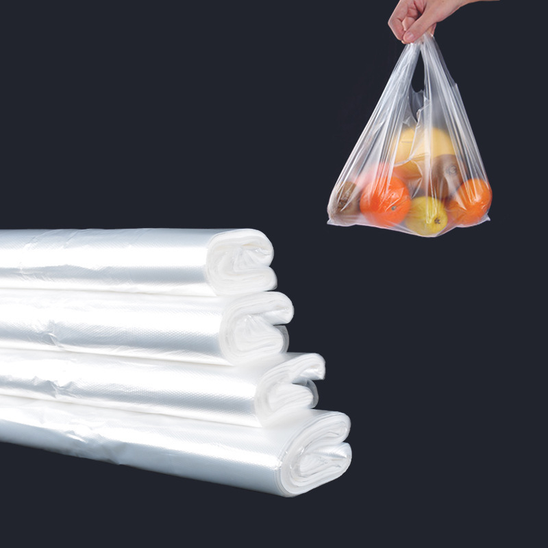 Prozirna, ojačana vrećica za dostavu s ručkom — pakiranje hrane/čaja — Famous Plastic