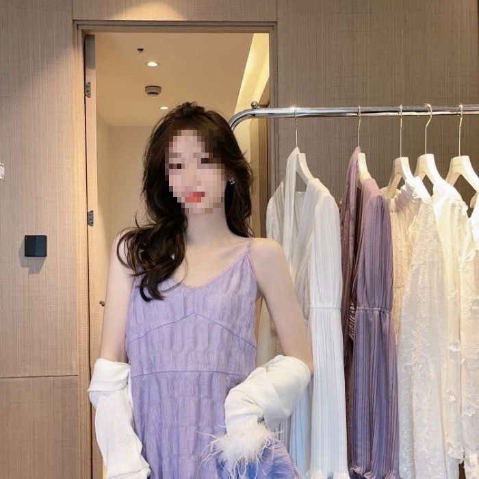 rochie fără mâneci cu decolteu în V, lungime midi, fustă tip cake, poliester