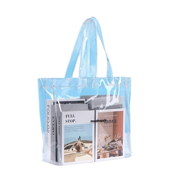 Prozirna PVC tote torba s otiskom logotipa, višenamjensko darovno pakiranje, dvostruka debljina, šifra 3425