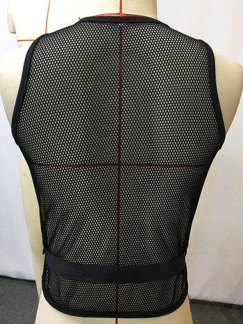 Férfi ujjatlan mesh sportfelső átlátszó dizájnnal, poliészter 95-99%, szabott fazon