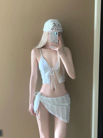 Nasiman 2026 trodijelni bikini set, Instagram stil, stil čiste želje, luksuzni kupaći kostim za žene
