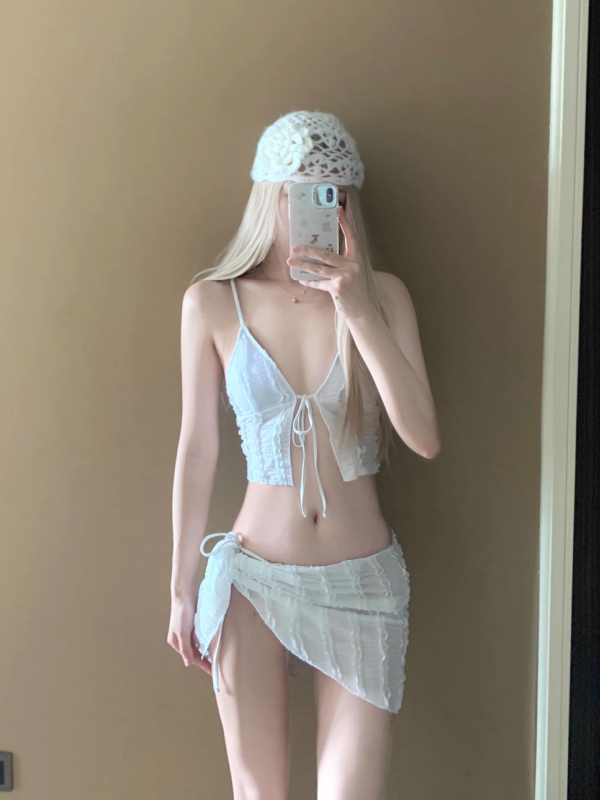 Nasiman 2026 trodijelni bikini set, Instagram stil, stil čiste želje, luksuzni kupaći kostim za žene