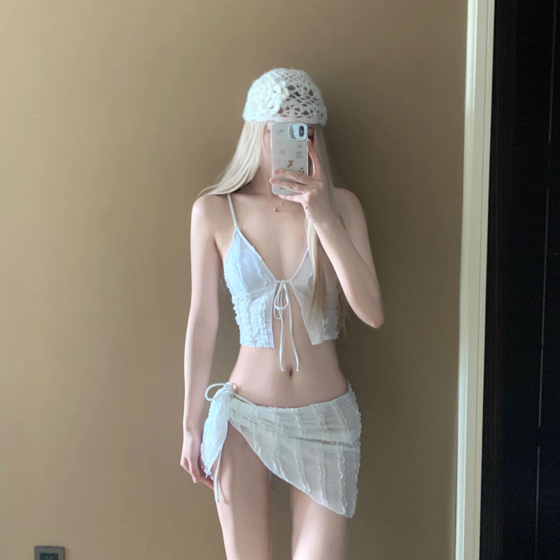 Nasiman 2026 trodijelni bikini set, Instagram stil, stil čiste želje, luksuzni kupaći kostim za žene