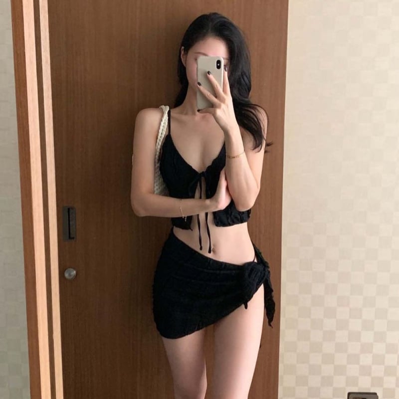Nasiman 2026 trodijelni bikini set, Instagram stil, stil čiste želje, luksuzni kupaći kostim za žene