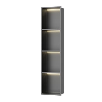 304 nehrđajući čelik – ugrađena niša za kupaonicu, 4 razine, završna obrada pećnim lakom, nosivost 20 kg, Defens