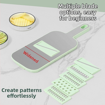 Tocător manual multifuncțional pentru legume, corp transparent - material PET, procesare personalizabilă, imprimare logo