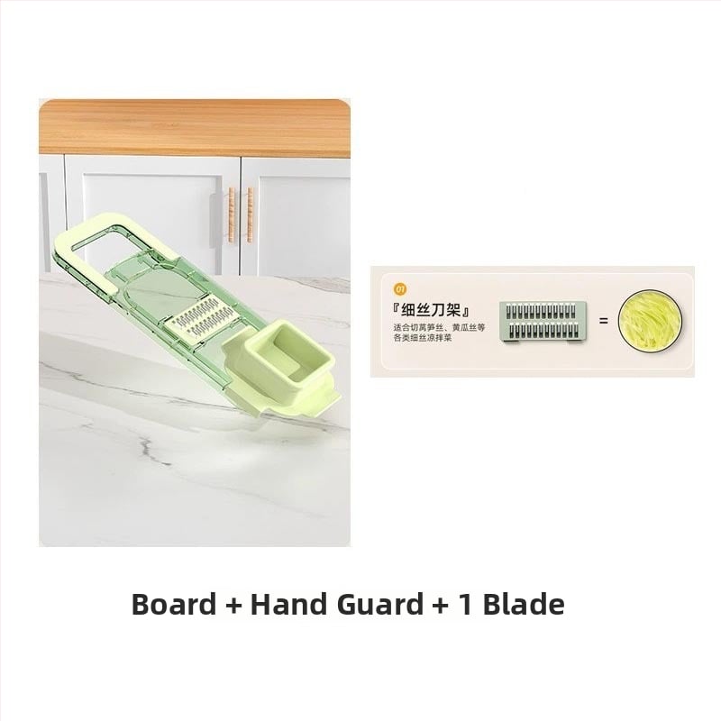 Tocător manual multifuncțional pentru legume, corp transparent - material PET, procesare personalizabilă, imprimare logo