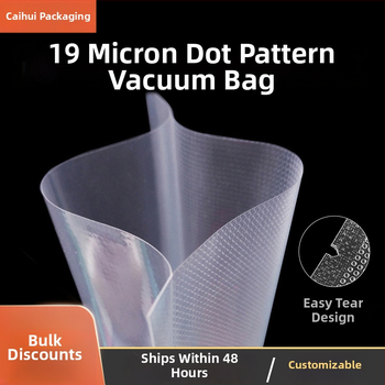 Élelmiszer-vákuum zacskó, pöttyös textúrájú, átlátszó, általános élelmiszer-csomagoláshoz, friss élelmiszerek megőrzésére, Xinjucai márka