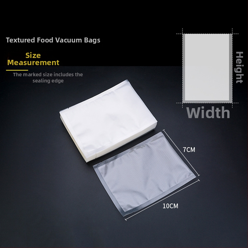 Élelmiszer-vákuum zacskó, pöttyös textúrájú, átlátszó, általános élelmiszer-csomagoláshoz, friss élelmiszerek megőrzésére, Xinjucai márka