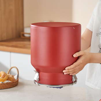 Rozsdamentes acélból készült kör alakú tárolóedény, kapacitás 5L+ — frissességmegőrző tartály, Hongjunda