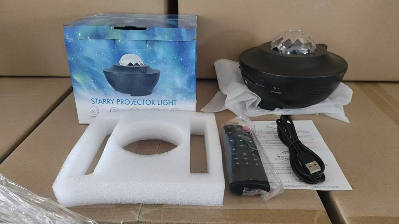 Projektor noćnog neba s USB Bluetooth zvučnikom – daljinsko upravljanje, laserska projekcija s vodnim uzorkom