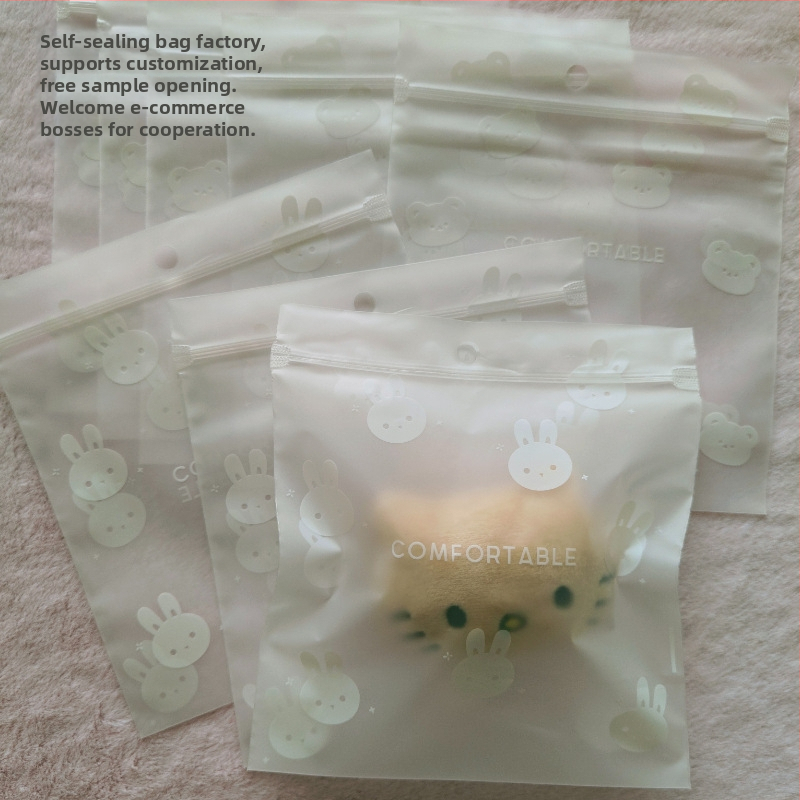 Ling Ling Putna Torba za Pohranu sa Samouzavaranjem, Mat Završna Površina, Slatki Zec i Medvjed Dizajn za Donje Rublje — Broj Artikla 2025072501, Porijeklo Zhejiang Yiwu, Prekogranični Izvoz