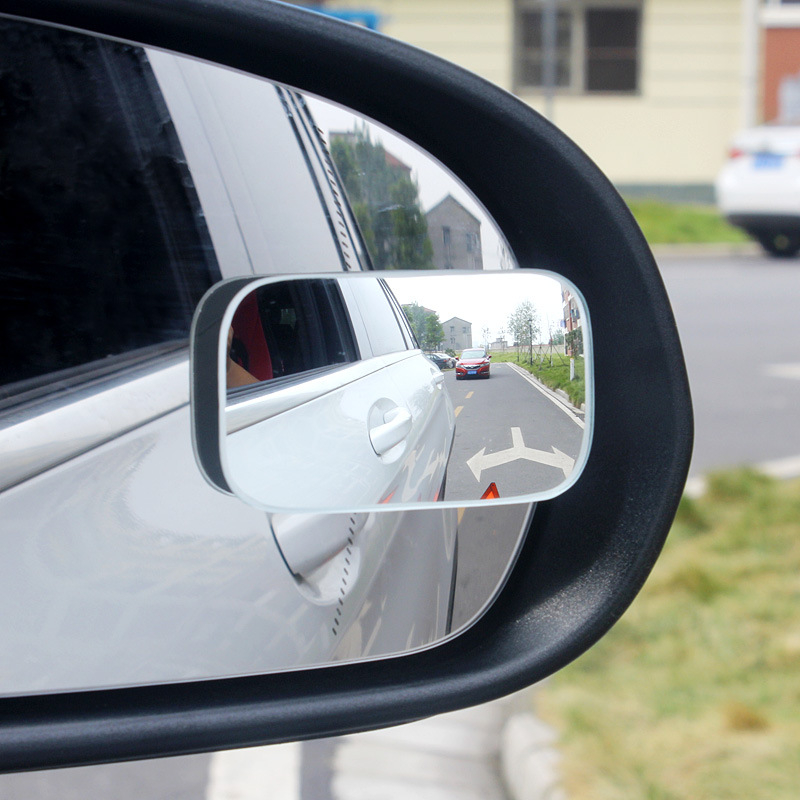 Oglindă retrovizoare auto rotundă mică – 360° unghi mort, reflexie HD