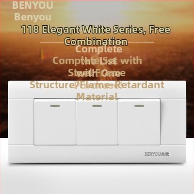 Benyou 118‑тип стенен превключвател панел със скрит монтаж, 1 гнездо, 5 дупки, едно/двойно управление, 15-дупкови и 9-дупкови захранващи контакти, 3C сертифициран, 50–440V