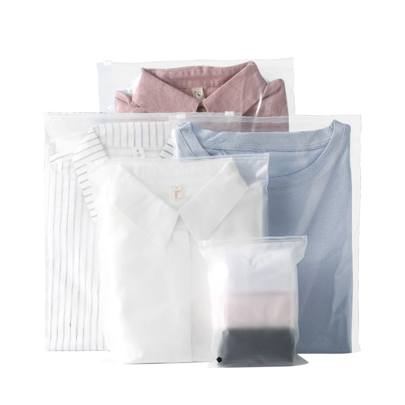 CPE zatvorena vrećica za odjeću sa zatvaračem, debela, matno prozirna, horizontalna PE vrećica za pakiranje s ploskim dnom, dvostruka debljina po narudžbi