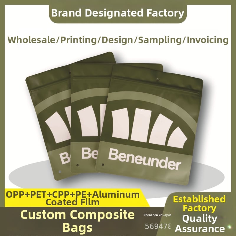 OPP+PET+PE kompozitna vrećica za odjeću i šešire s automatskim zatvaranjem, dvostruka debljina 20–40 μm