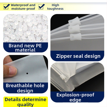 PVC vrećica sa zatvaračem, prozirno pakiranje odjeće, CPE uzorak, višekratno pakiranje odjeće, 3 mm tolerancija