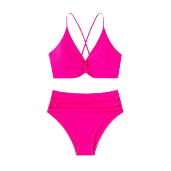 Női bikini szett, magas derekú, kötős fazon, hátul nyitott (nailon anyag)
