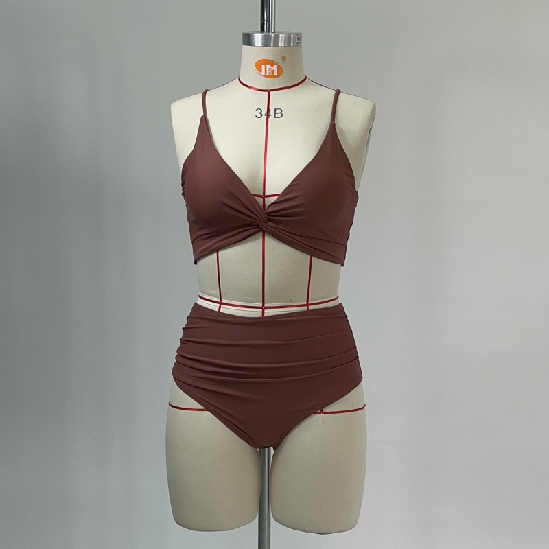 Női bikini szett, magas derekú, kötős fazon, hátul nyitott (nailon anyag)