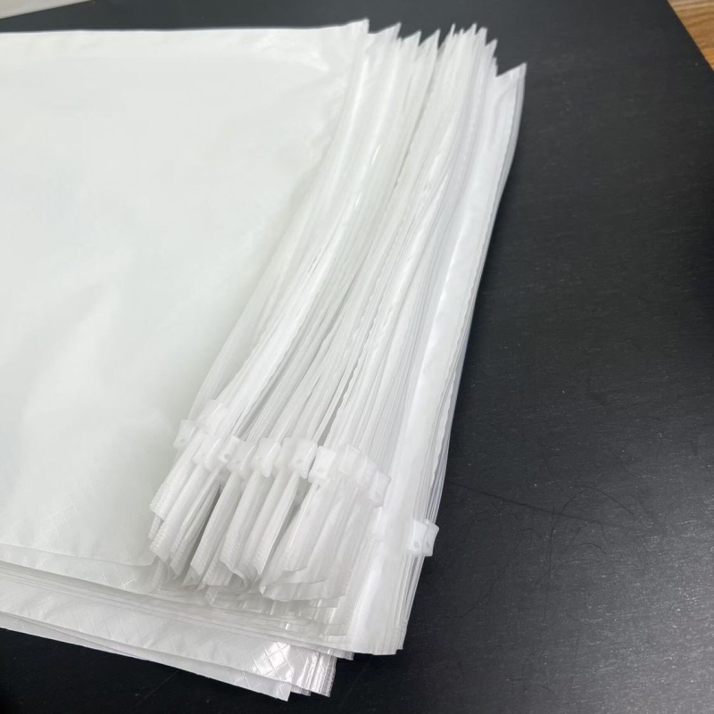 Torba za pakiranje odjeće s kariranim uzorkom, prozračni zatvarač, PE plastika, dvostruki sloj debljine 10