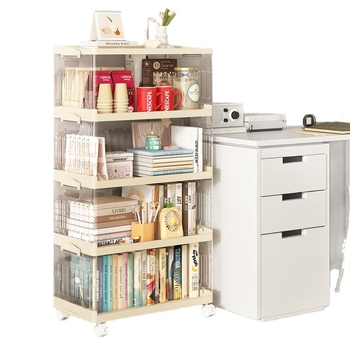 Trokutasti podni stalak za skladištenje, sklopivi, višeslojni, plastični, moderan minimalistički stil