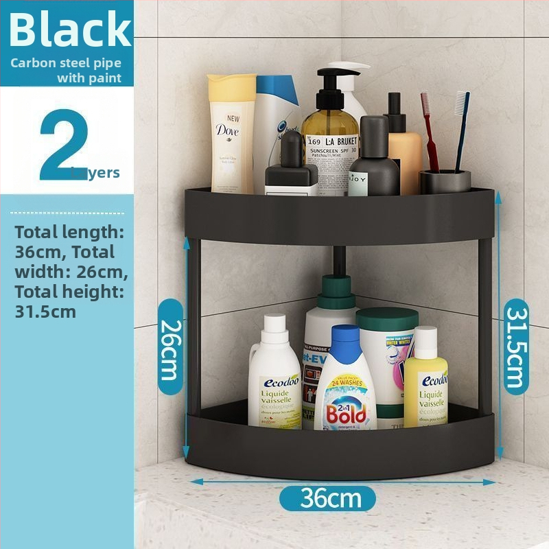 Trokutasti podni stalak za skladištenje, sklopivi, višeslojni, plastični, moderan minimalistički stil