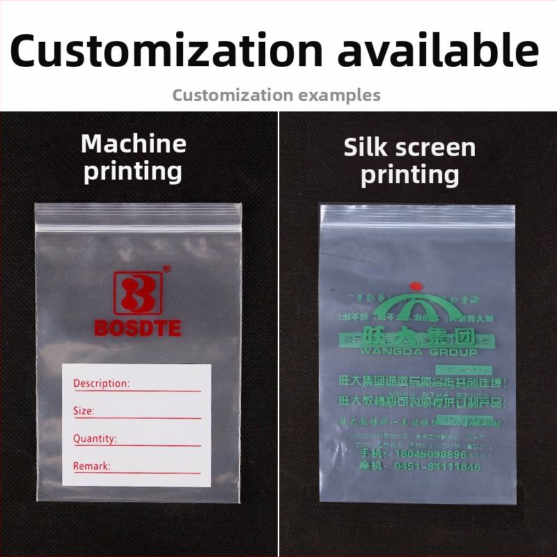 PE obalové tašky – priehľadné ZIP tašky na darčeky a šperky, značka Fang Zhuo, dvojvrstvová hrúbka 8 Silk, denná výroba 5 ton