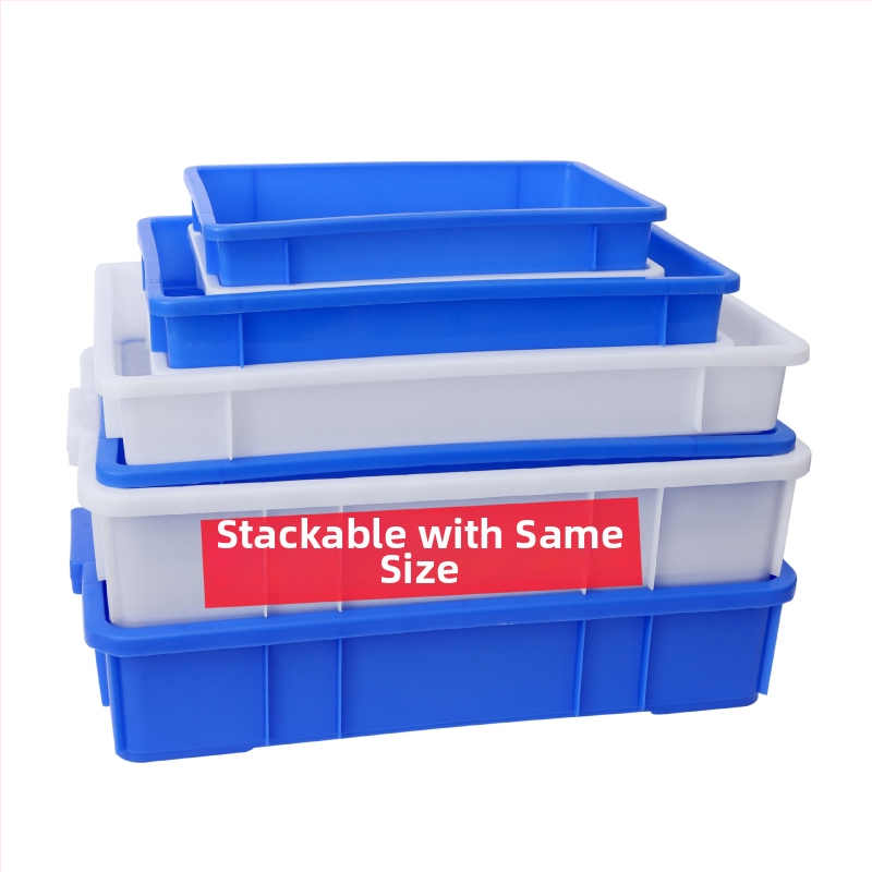 Πλαστικό κιβώτιο αποθήκευσης εξαρτημάτων, τετράγωνο/ορθογώνιο, παχυσμένο, κατασκευασμένο με έγχυση, φορτίο 20–120 kg