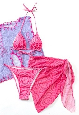 Ženski bikini set: karirani uzorak, seksi, uski kroj, bez leđa; s jastučićima za prsima; materijal najlon-špandex 18%; podstava Poliester-špandex 5%; bez rukava