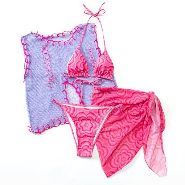 Ženski bikini set: karirani uzorak, seksi, uski kroj, bez leđa; s jastučićima za prsima; materijal najlon-špandex 18%; podstava Poliester-špandex 5%; bez rukava