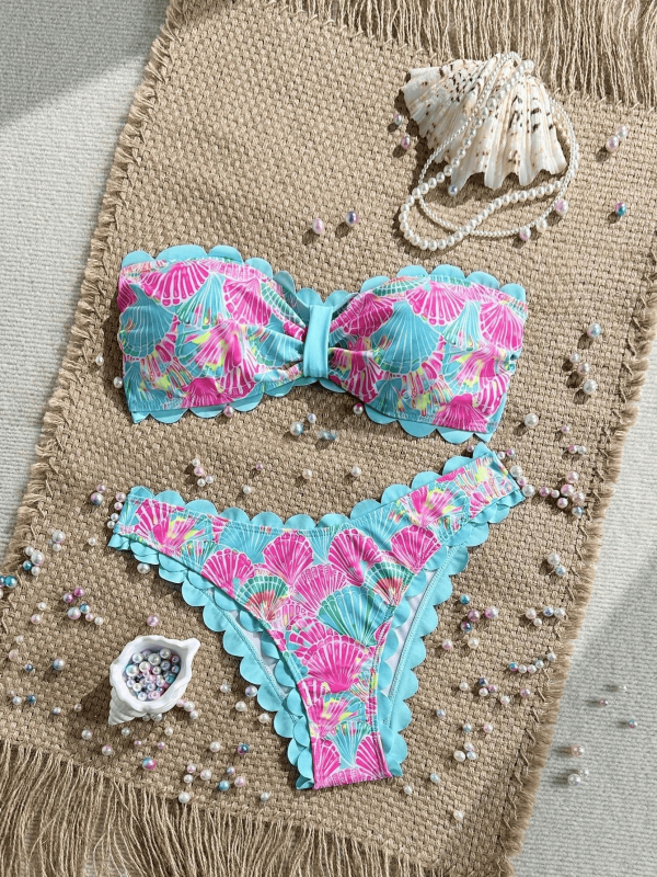Ženski bikini set bez naramenica u leopard uzorku s jastučićima; tkanina 82% poliester, 18% elastan; težina 250 g; podstava poliester s 18% elastana; za plivanje i vodene aktivnosti