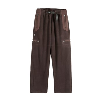 Muške hlače za jesen za outdoor s fleksom i zatvaračem, panelna konstrukcija - opušten, straight kroj, srednji obim struka, 100% poliester fleece