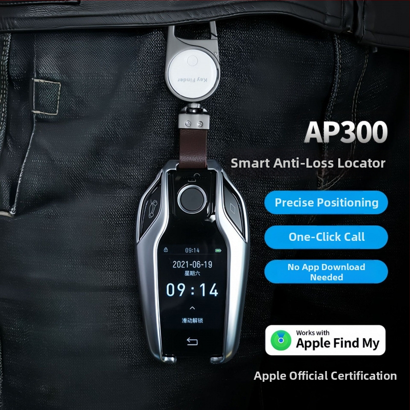 Bluetoothová kľúčenka proti strate s príveskom | Model Ap300, Zinková zliatina, 60 g, Nosené ako prívesok, Bluetooth pripojenie