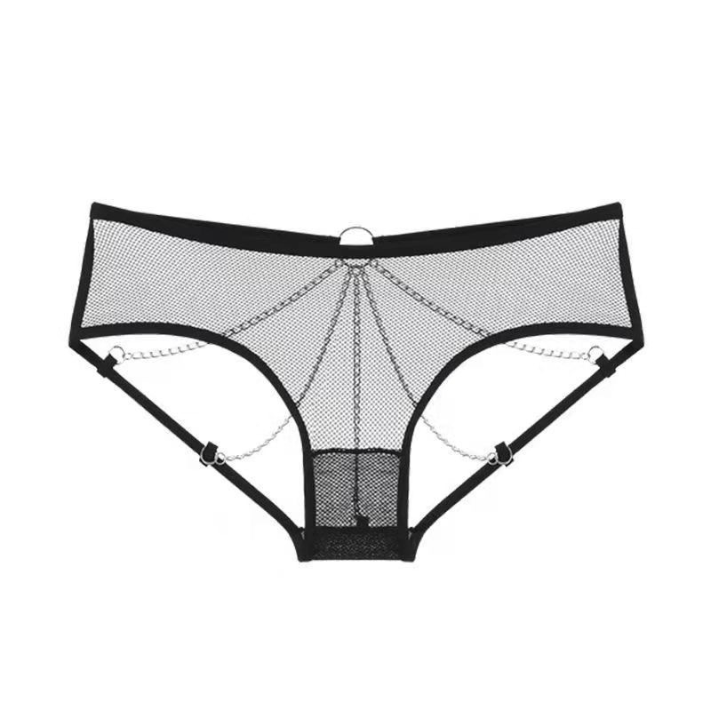 Long Night seksi donje rublje s zvončićima i metalnom lancem, otvoreni prednji dio, poliestersko vlakno 90–95%