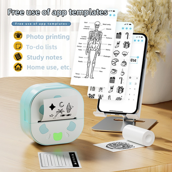 D21 Bluetooth prijenosni pisač naljepnica, termalno tiskanje, format 48 mm, kapacitet papira 57 mm, podrška Android i iOS