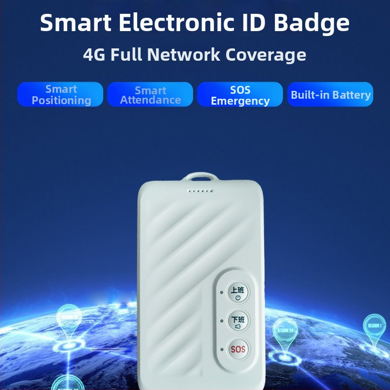 4G elektronický pracovný preukaz s lokalizátorom dochádzky – Baidu mapa, GPS presnosť 5–15 m, polymérová batéria, kód produktu Vd80