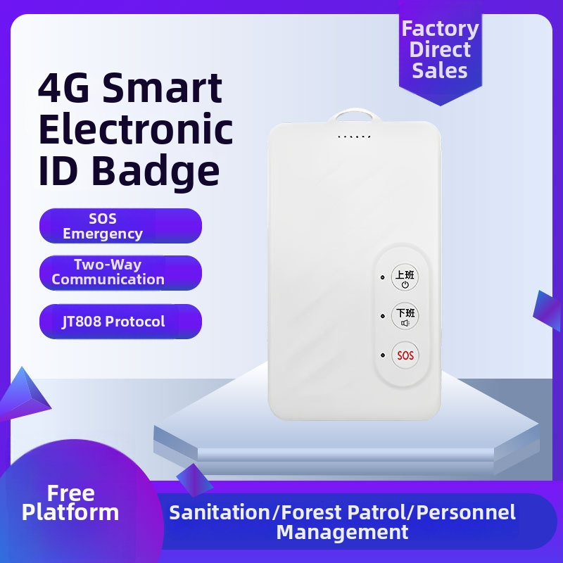 4G elektronický pracovný preukaz s lokalizátorom dochádzky – Baidu mapa, GPS presnosť 5–15 m, polymérová batéria, kód produktu Vd80