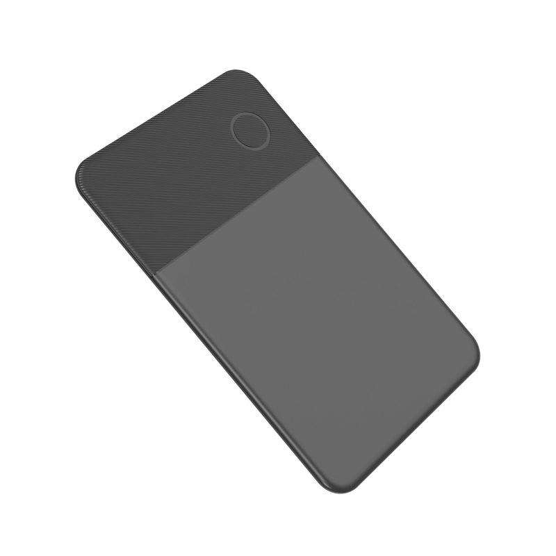 Tracker anti-pierdut pentru card-portofel - ultra-subțire, încărcare wireless, impermeabil, compatibil iOS; KC01, 110 mAh, rază 50 m, ABS