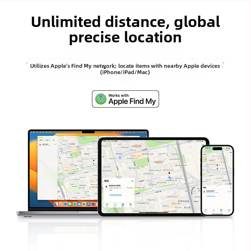 AirTag proti stratám príslušenstvo Br11 pre iOS — Momax, Batéria: 1, Bezdrôtový dosah: 1, Ďalšia funkcia: 1