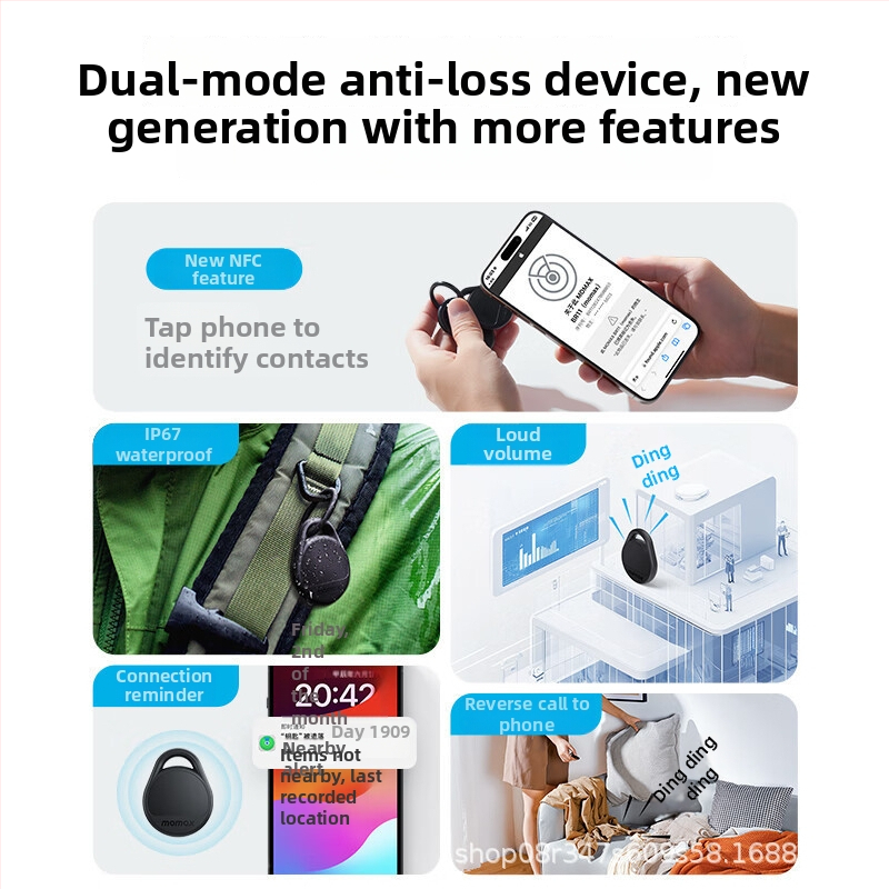 AirTag proti stratám príslušenstvo Br11 pre iOS — Momax, Batéria: 1, Bezdrôtový dosah: 1, Ďalšia funkcia: 1