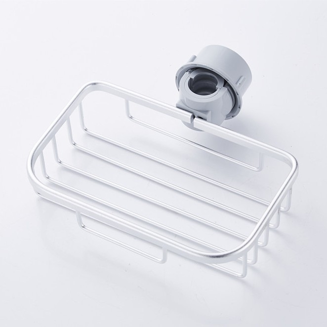 Raft de depozitare pentru bucătărie din aluminiu spațial, cu design rotativ, rezistent la umezeală, montaj pe perete prin ventuză, pentru bucătărie și baie