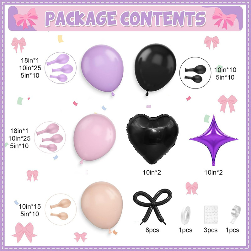 Decorațiune arc balon cu fluture mov; material folie de aluminiu; tip balon: ornament; formă: rotundă; potrivit pentru nașteri, nunți, Crăciun, Ziua Îndrăgostiților, Ziua Mamei