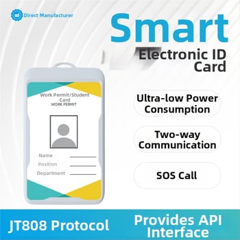 4G умна електронна бадж карта с GPS локатор за кампус и студентска карта, дистанционно отбелязване, аларми: вибрация, SOS, ограда, GPS точност до 10 м, водоустойчив, време за работа 72 ч