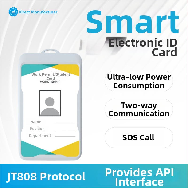 4G умна електронна бадж карта с GPS локатор за кампус и студентска карта, дистанционно отбелязване, аларми: вибрация, SOS, ограда, GPS точност до 10 м, водоустойчив, време за работа 72 ч
