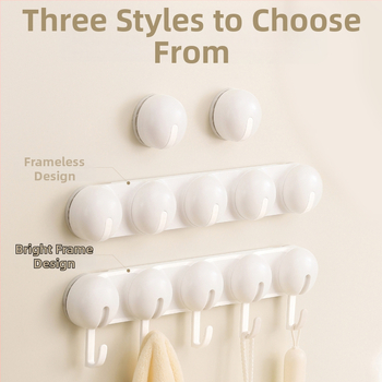 Вакуумна кука за кухня и баня, без пробиване, ABS материал, единична кука в модерен минималистичен стил, капацитет 3–5 кг