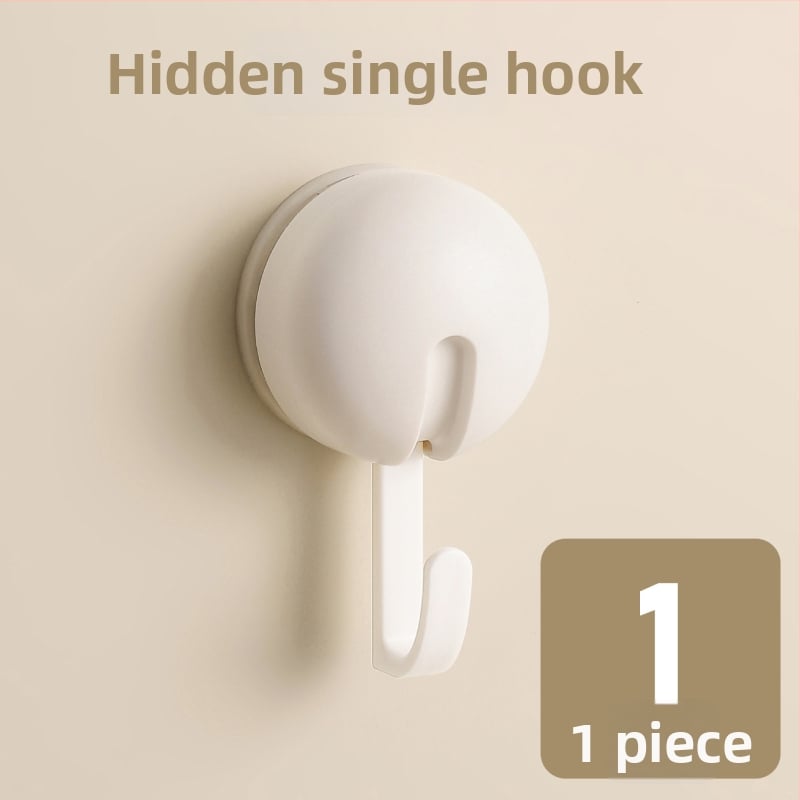 Вакуумна кука за кухня и баня, без пробиване, ABS материал, единична кука в модерен минималистичен стил, капацитет 3–5 кг